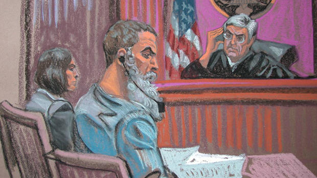 Courtroom sketch of al Qaeda terror suspect Abu Anas al-Libi 