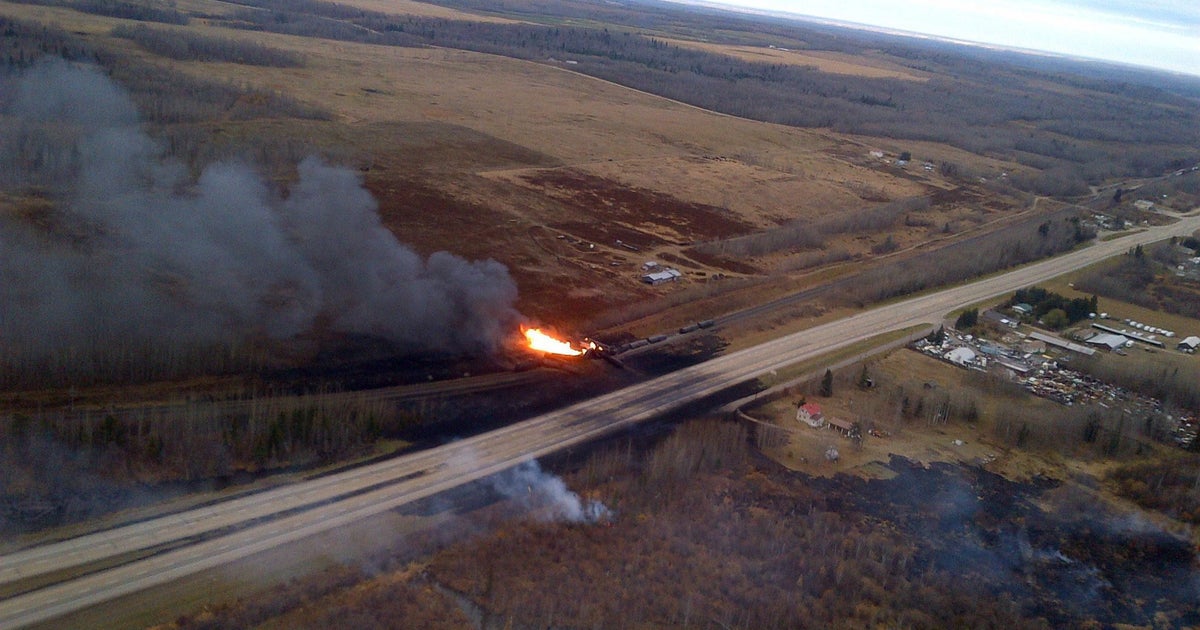 Fiery tanker train derailment in Canada CBS News
