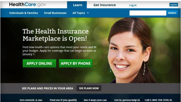 Healthcare.gov homepage -smiling woman 