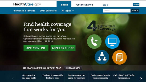 Healthcare.gov Homepage 