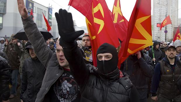 Russian nationalists march in Moscow 