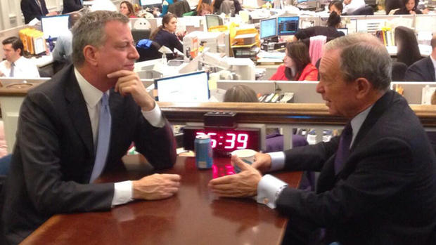 Bill de Blasio Meets With Mayor Michael Bloomberg 