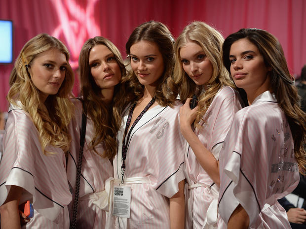 Models backstage at the Victoria's Secret Fashion Show. 