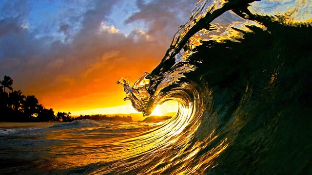 Shooting in the waves 