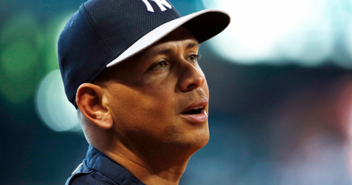 New New York Yankees third baseman Alex Rodriguez wears his new