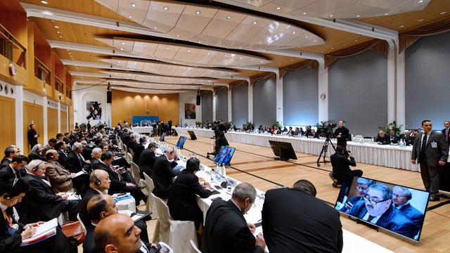 A general view of the so-called Geneva II peace talks dedicated to the ongoing conflict in Syria 