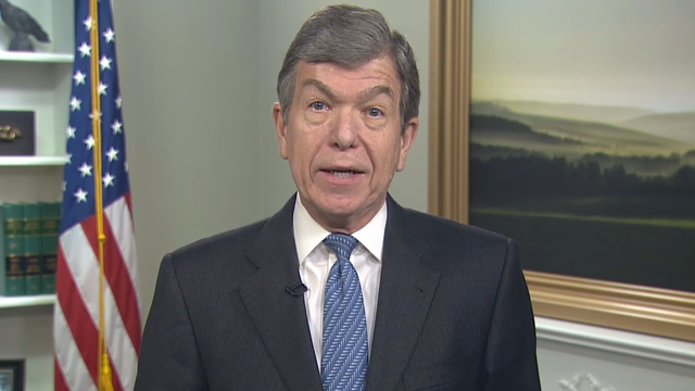 Sen. Roy Blunt, R-Mo., delivers the weekly Republican address Jan. 25, 2014. 
