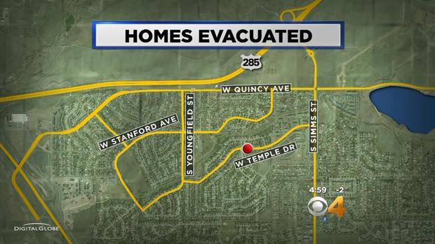 homes evacuated map 
