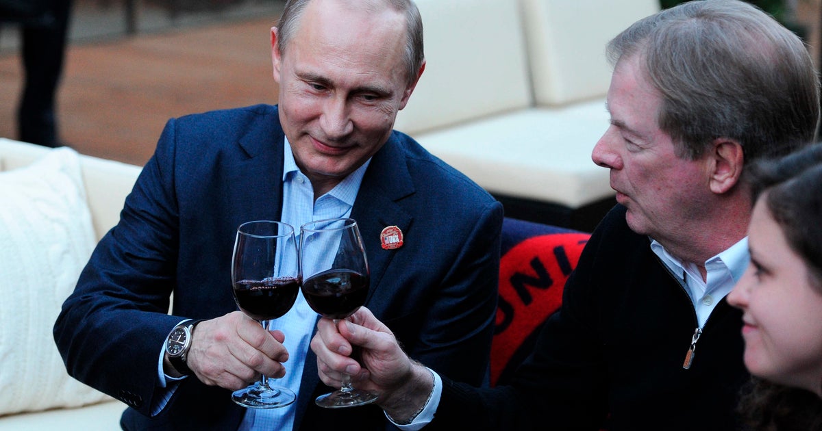 Winter Olympics 2014: Vladimir Putin dons Team USA pin, drinks wine at U.S.  Olympic house - CBS News