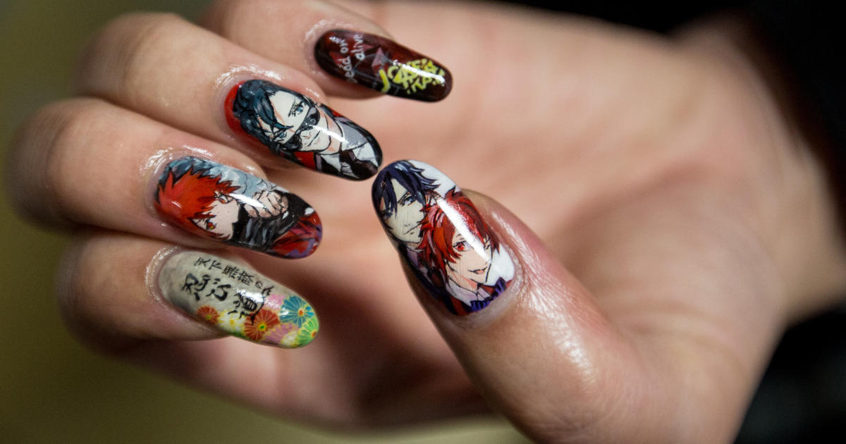 Lightning Nails  Lightning nails Anime nails Almond acrylic nails designs