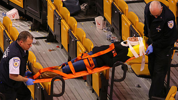 Bruins Netting Accident 