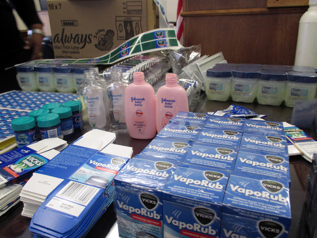 Some of the counterfeit beauty goods the Nassau DA's office says it seized in a bust   