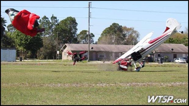 Plane and skydiver collide in Florida 