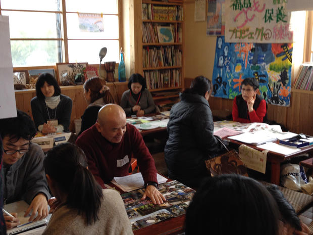Japanese parents meet at a networking event in Fukushima prefecture 