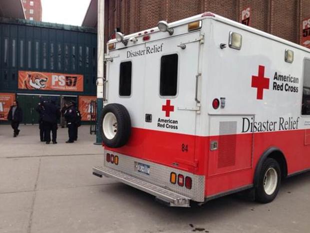 Red Cross assisting in Harlem explosion 
