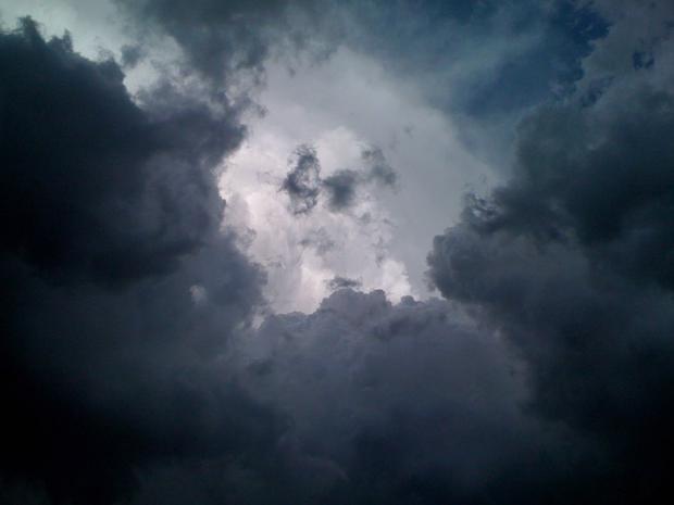 Clouds in-between storms in Denton 