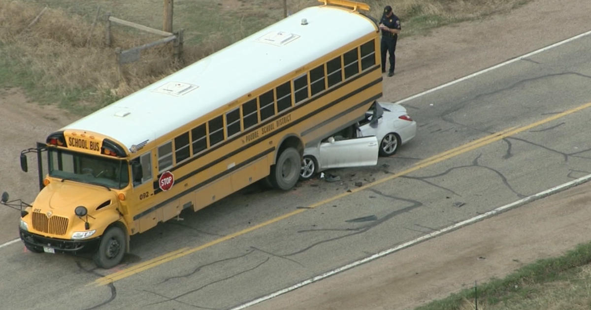 Woman Who Crashed Into School Bus Blames Sun Glare CBS Colorado