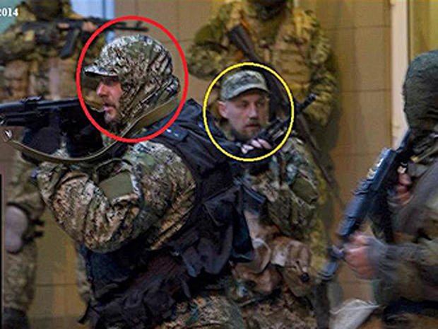 A photo distributed by Ukraine's government to the OSCE purportedly shows Russian special forces deployed in eastern Ukraine 