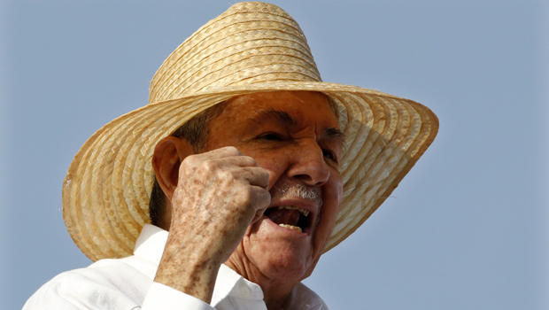 Cuba's president, Raul Castro, attends a May Day parade in Havana May 1, 2014. 