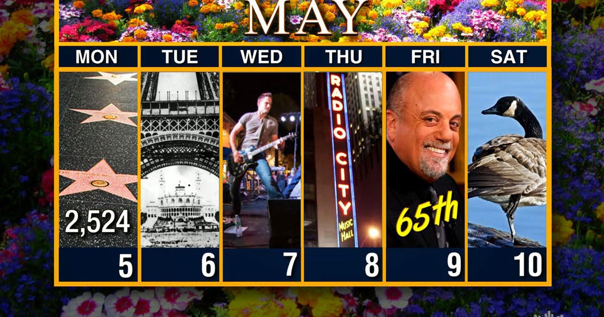 Calendar: Week of May 5 - CBS News