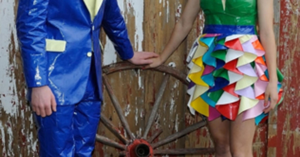 Peacock Duct Tape Prom Dresses