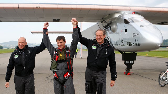 Solar-powered Solar Impulse 2 aircraft 
