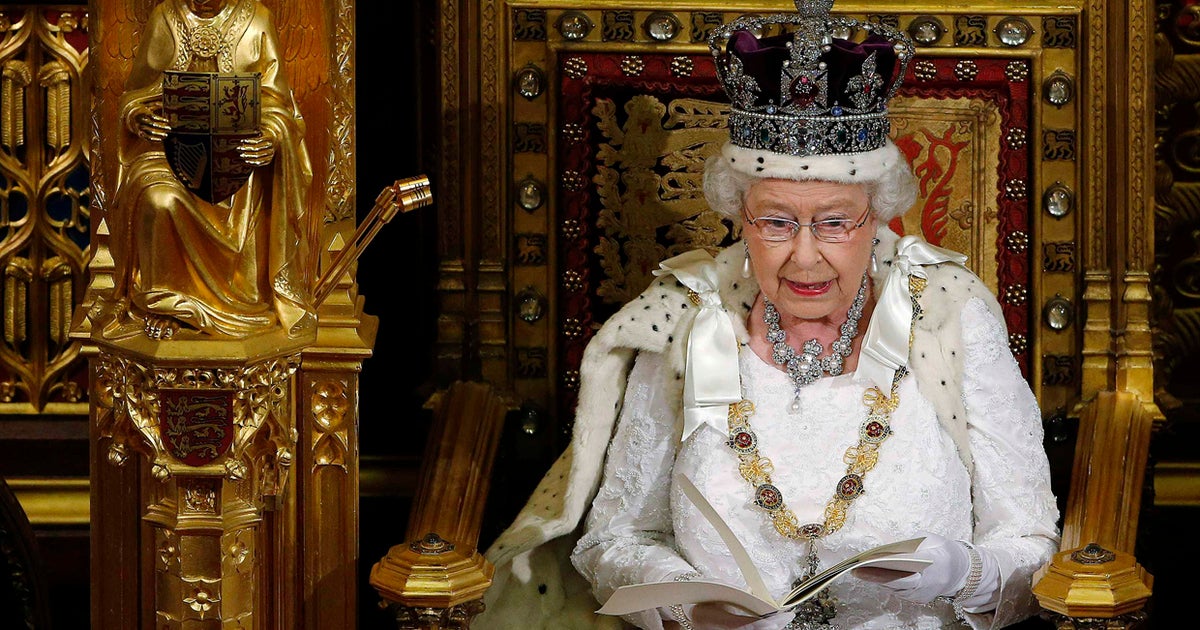 Page boy faints during Queen Elizabeth II's speech CBS News