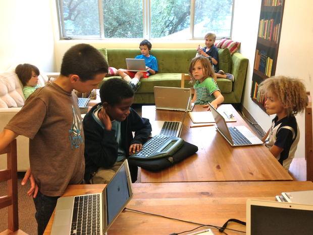Workshop Room kids laptop Writopia Lab 