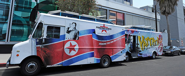 header 610 food truckThe "Pyongyang Express" food truck (L) a 