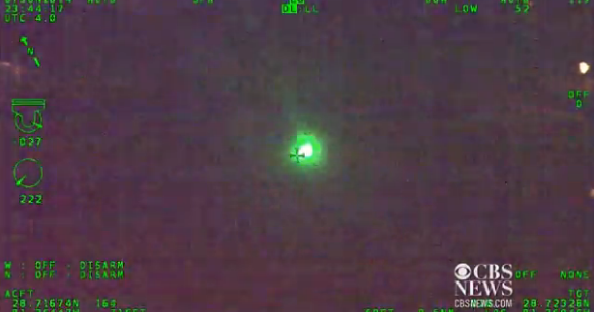 Florida man pointed laser at sheriff's helicopter, police say - CBS News