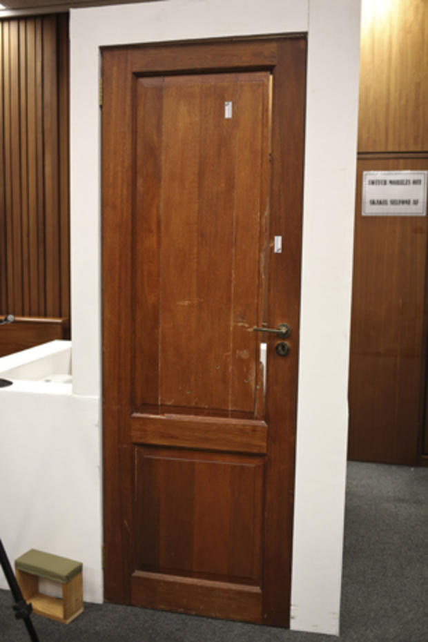 Oscar Pistorius' door 