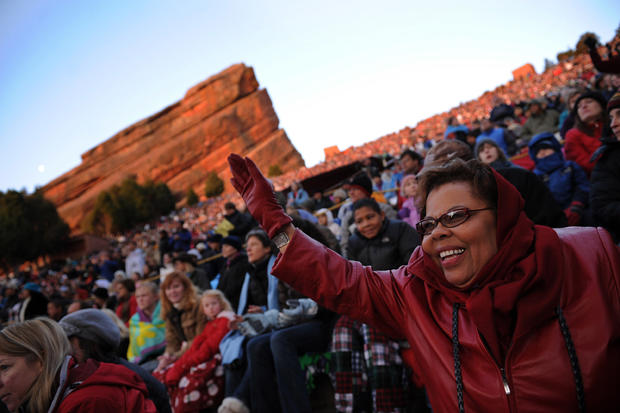 Worshippers Celebrate Sunrise Easter Mass At Red Rocks Amphitheater 