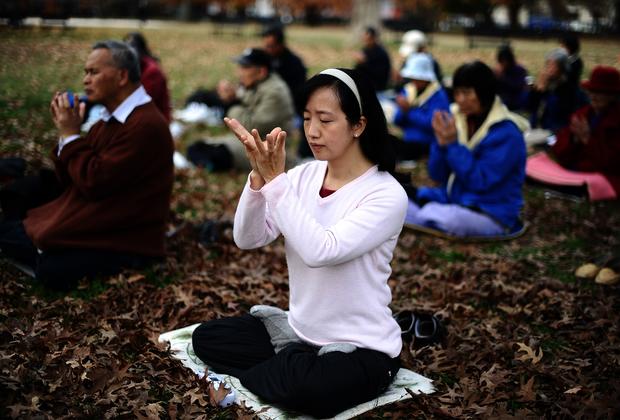 Members of Falun Gong spiritual movement 