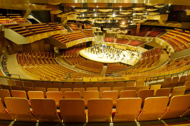 Denver Performing Arts Complex-Boettcher Concert Hall looking down - Photo by Don Peitzman 