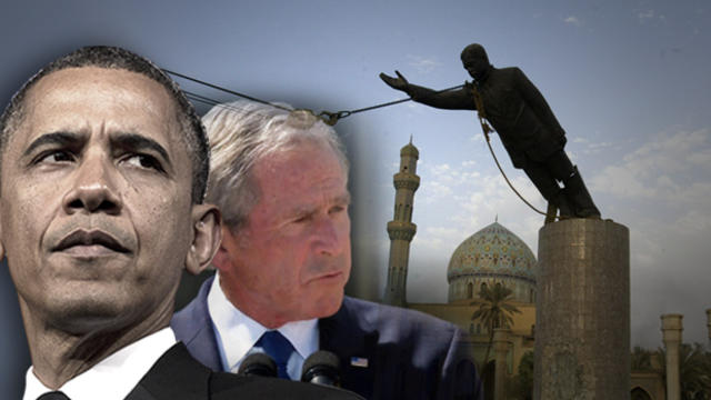 Bush Obama Saddam Statue 2 