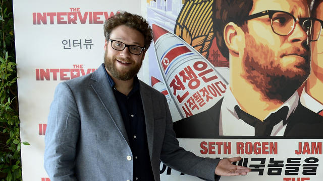 Seth Rogen poses during a photocall for his latest film 'The Interview' at the Hotel Mandarin 