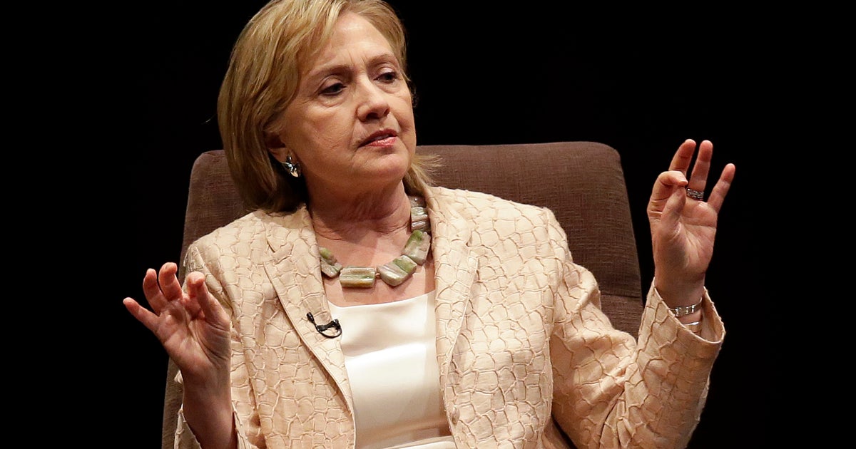 Hillary Clinton: "Sweet" but unnecessary of Bill to defend me - CBS News