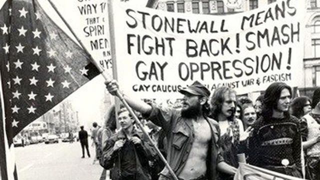 ​Pro-gay rights demonstrators at the time of the famous Stonewall riots 