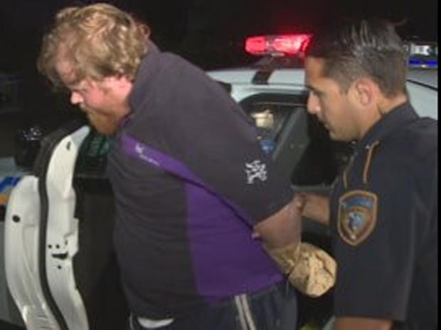 Ronald Lee Haskell, identified as the suspect in the shooting deaths of several people in the Houston suburb of Spring, is taken into custody July 9, 2014. 