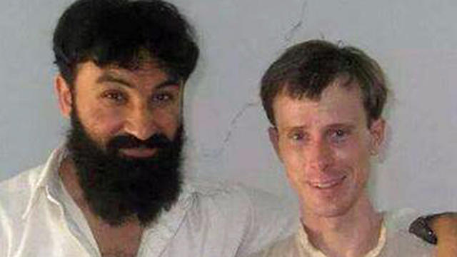 ​A photo posted on Twitter, June 9, 2014, appears to show U.S. Army Sgt. Bowe Bergdahl with Badruddin Haqqani, a senior commander for the Haqqani network 