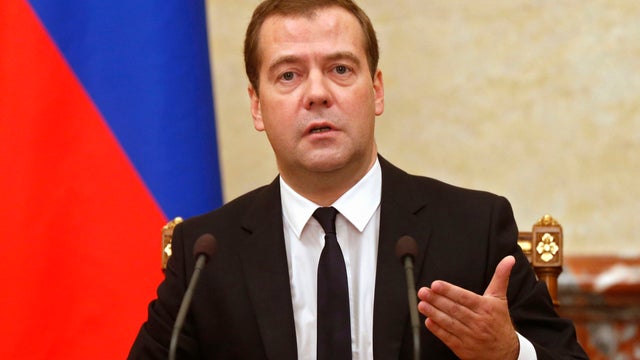 Russia's Prime Minister Dmitry Medvedev 
