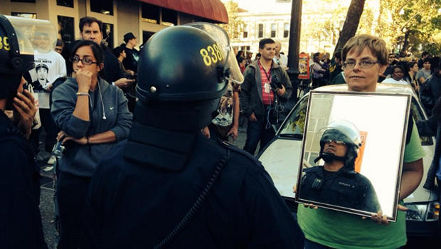 Oakland Ferguson Protest Mirror 