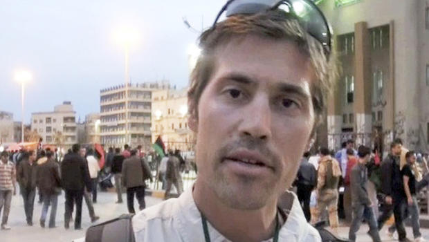 James Foley is seen in Benghazi, Libya, in a still from a 2011 video 
