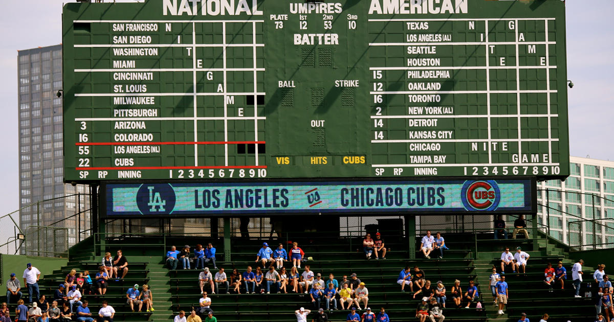 Chicago Cubs' Wrigley Field:The Scoreboard That Keeps Baseball's Beginnings  Alive : NPR