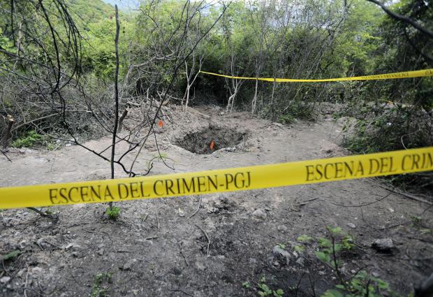 View of a grave in Pueblo Viejo, in the outskirts of Iguala, Guerrero state, Mexico 