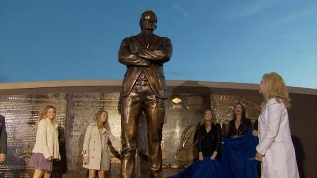 Unveiling Of Pat Bowlen statue At Broncos Stadium 