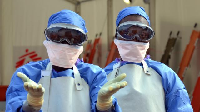 Liberia Ebola treatment center 