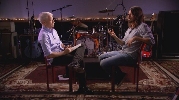 Dave Grohl and Anderson Cooper 