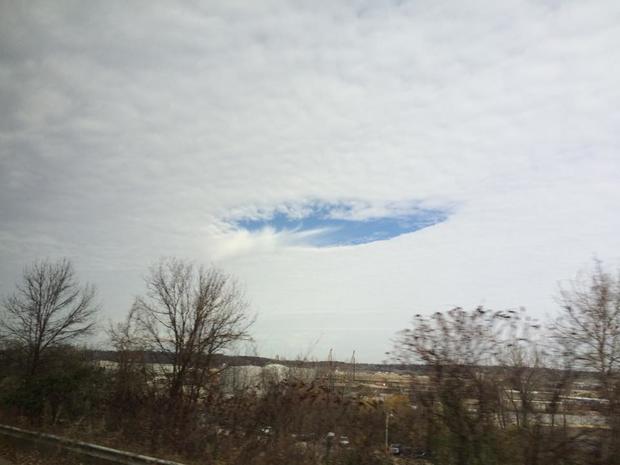Hole Punch Cloud Seen On Nov. 1, 2014 