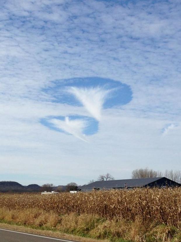 Hole Punch Cloud Seen On Nov. 1, 2014 